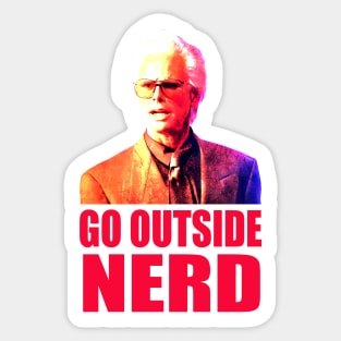 go outside nerd Sticker